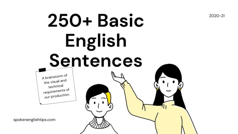 Basic Use Of English Sentences
