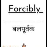 Forcibly meaning in hindi