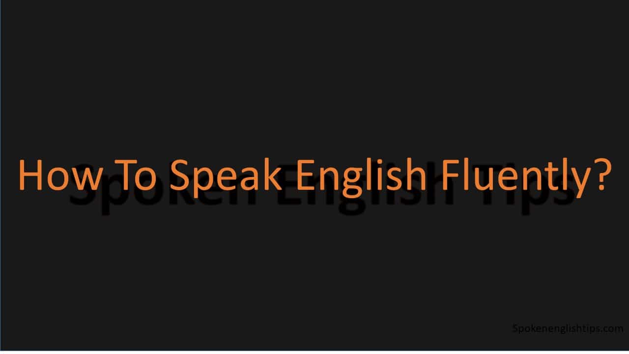 how to speak english