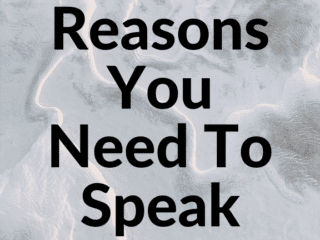 3 reasons to speak up