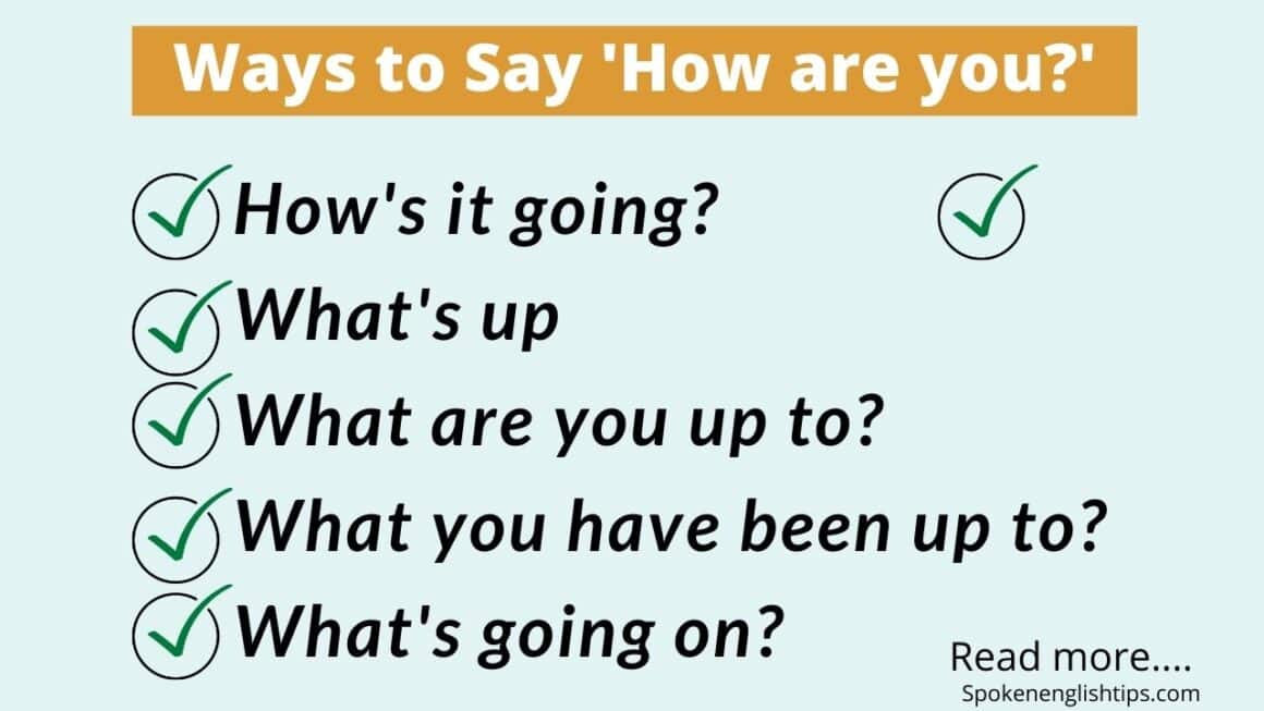 21 Different Ways to Say How are you? In English