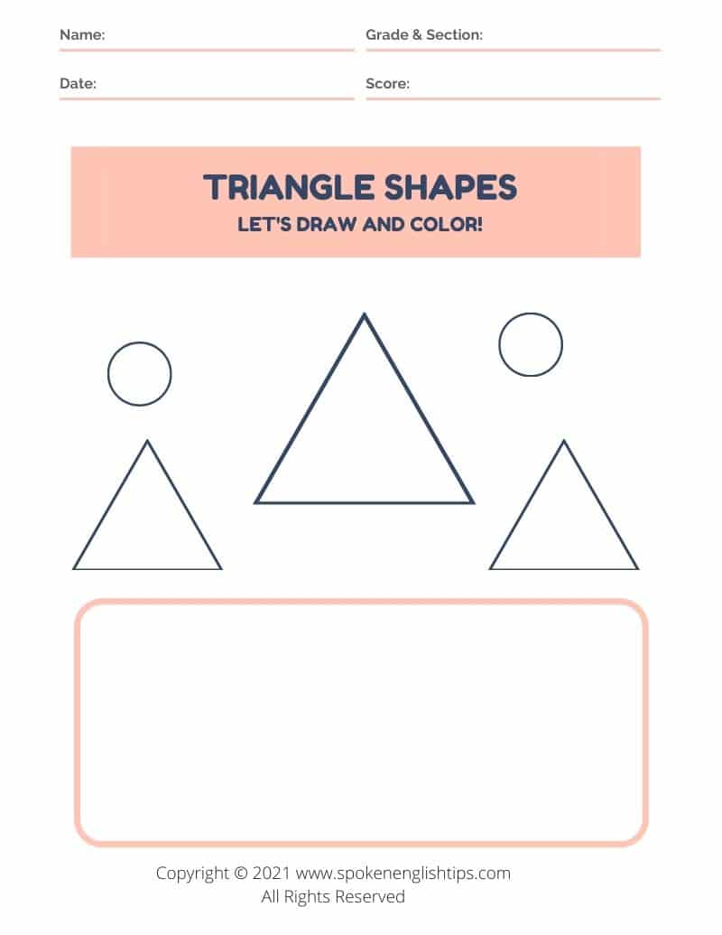 triangle worksheets for preschool spoken english tips tips to learn eglish