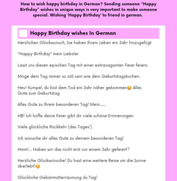Happy Birthday im german