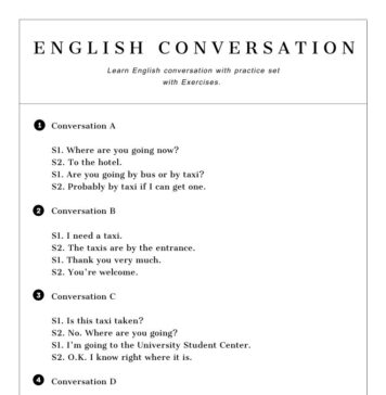 English conversation practice exercise