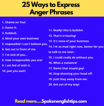 25 ways to express your anger