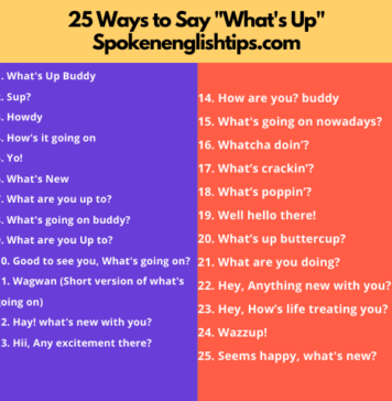 Aternatie ways to say whats up