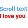 Scroll text I love you