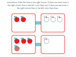apple worksheets preschool
