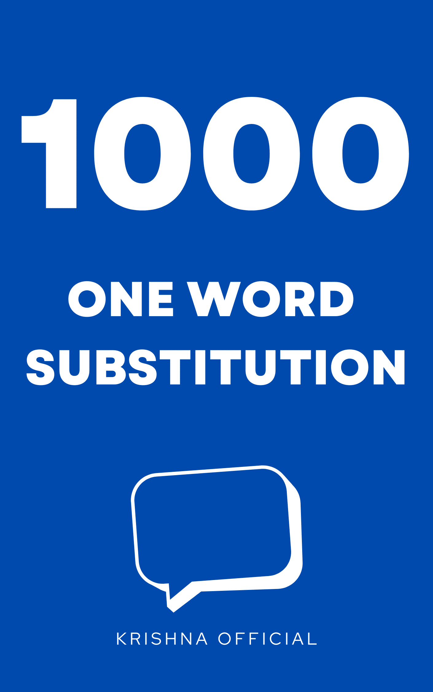 English Sentence Made Of One Word