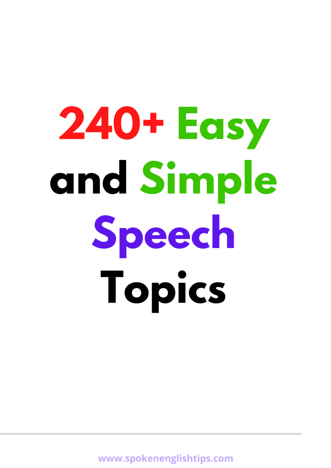 good and easy speech topics