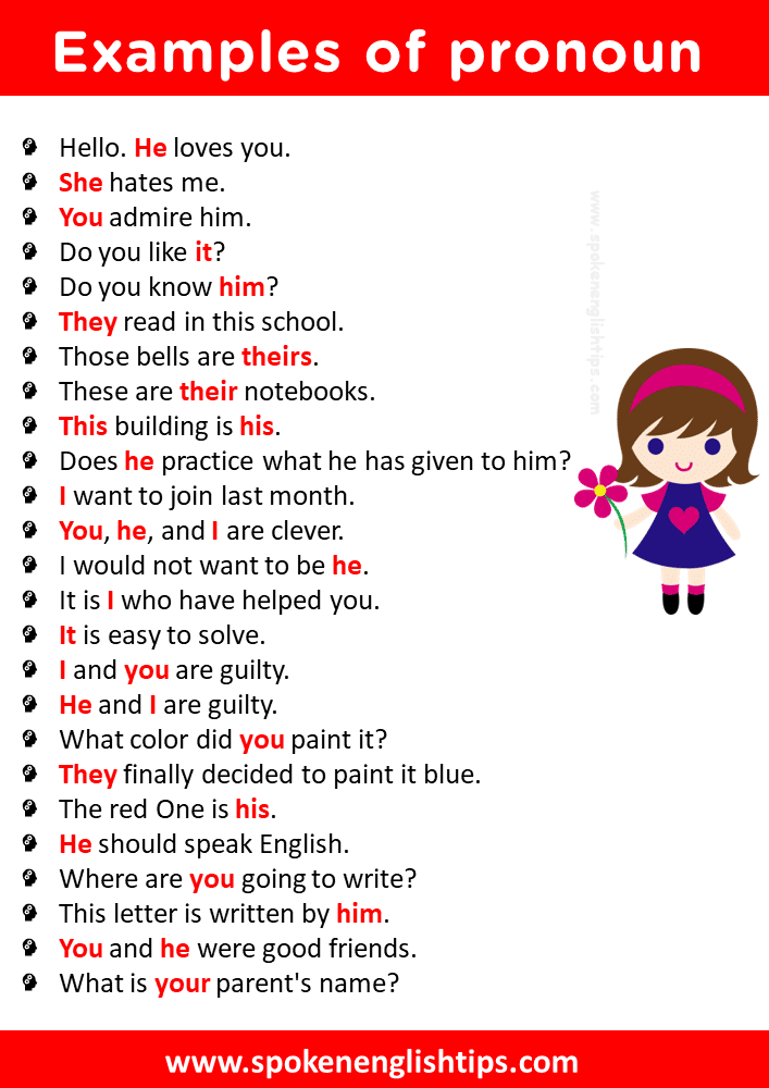 examples of pronoun