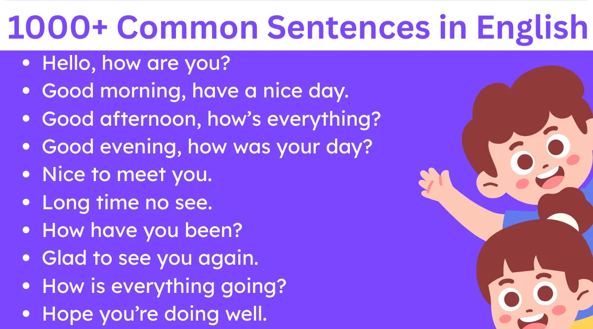 1000+Common Sentences in English