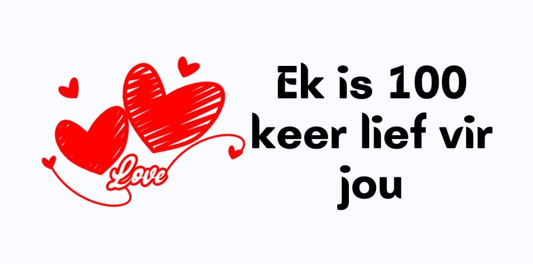 Ek is 100 keer lief vir jou | Ek is lief vir jou Copy and Paste 100 keer