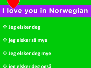 How to say I love you in Norwegian?
