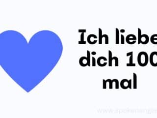 Ich liebe dich 100 mal