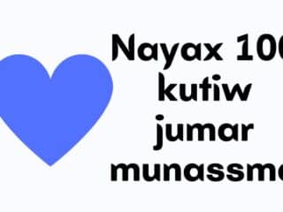 Nayax 100 kutiw jumar munassma