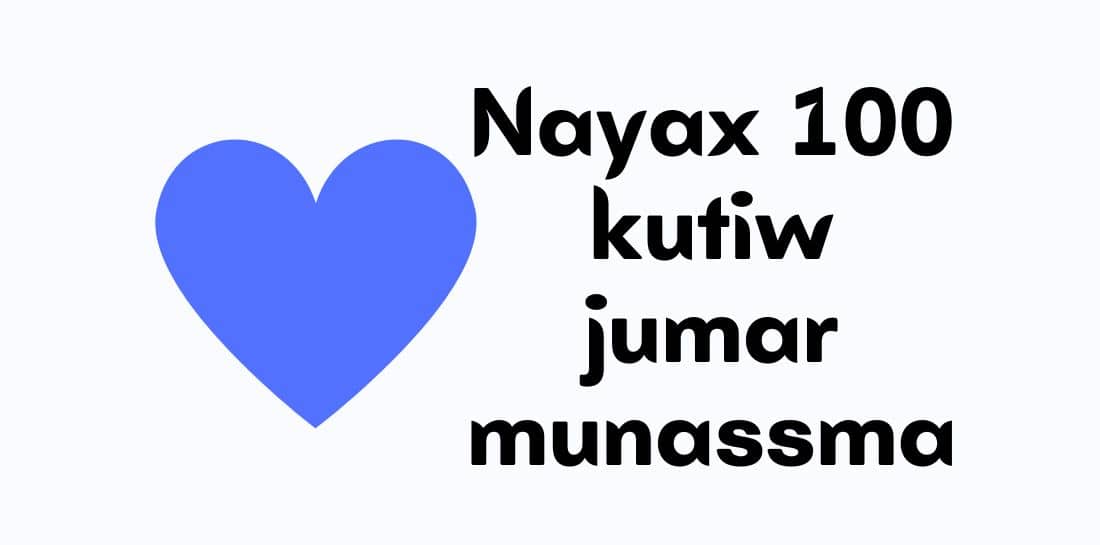 Nayax 100 kutiw jumar munassma