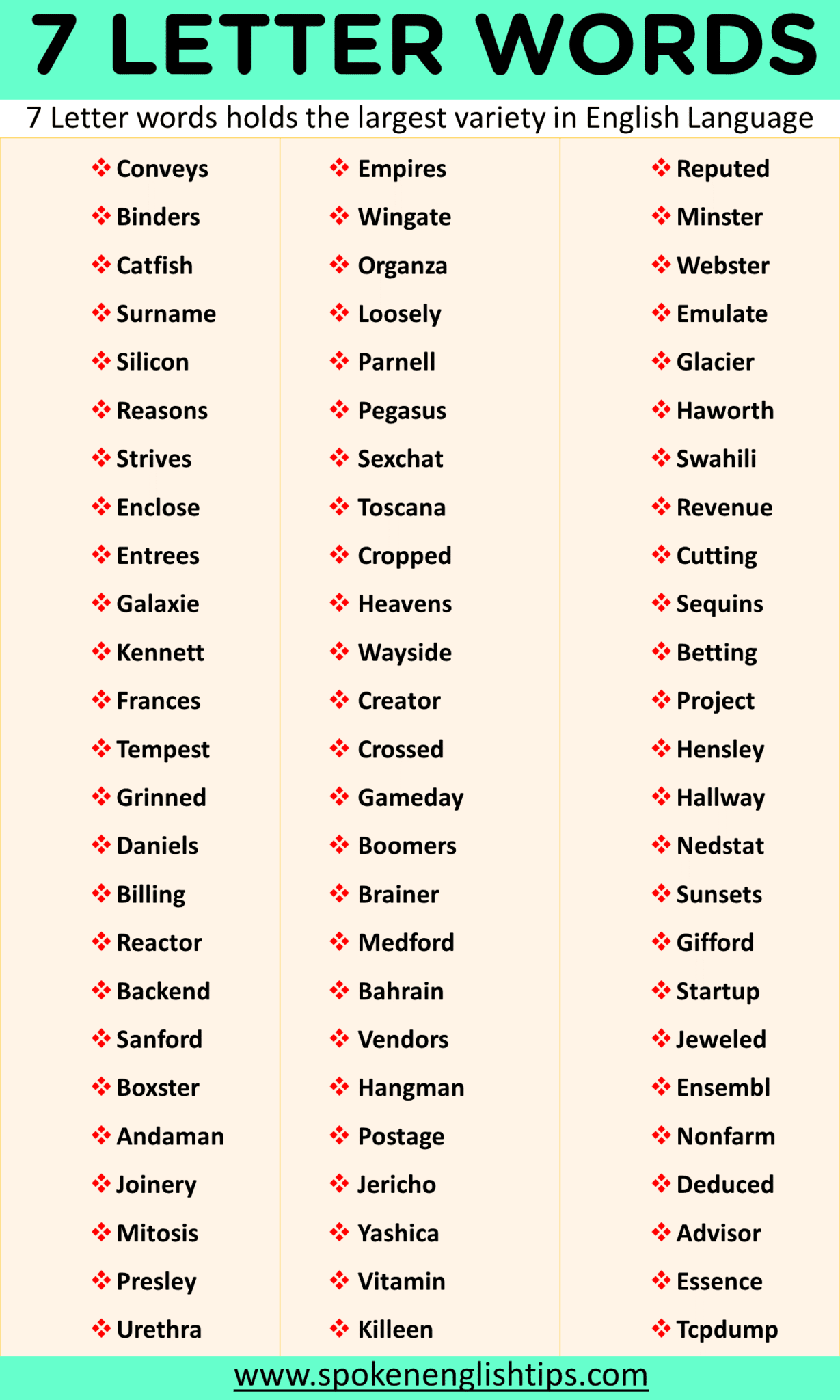 7 Letter Words List Of 500 Common Seven Letter Words In English 