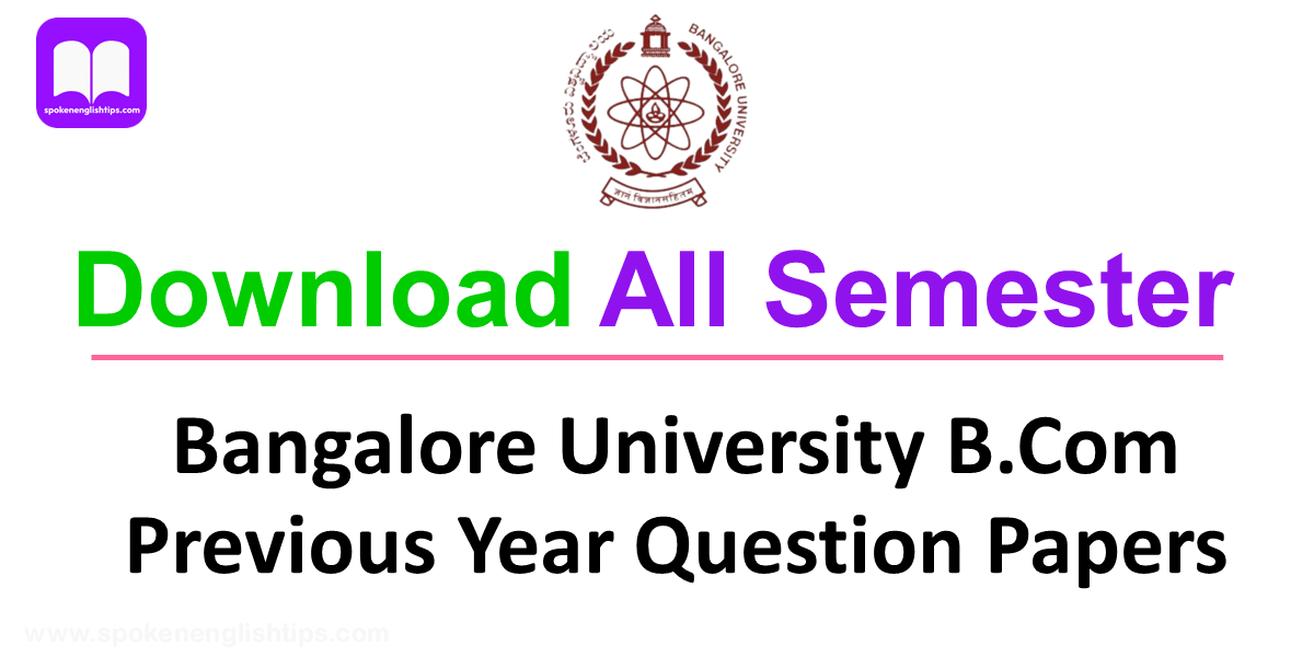 Bangalore University B.Com Question Papers Download (All Semesters ...