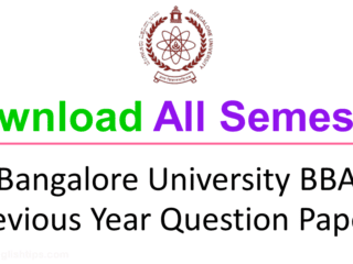 Bangalore University BBA Previous Year Question Papers