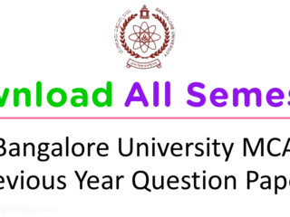 Bangalore University MCA Question Papers
