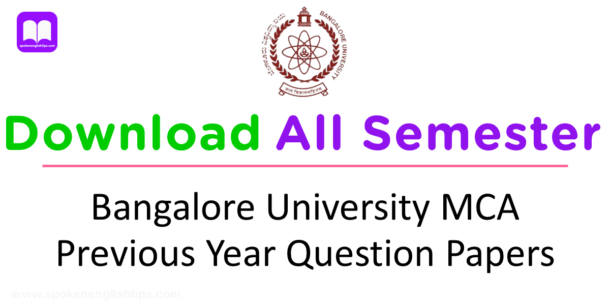 Bangalore University MCA Question Papers