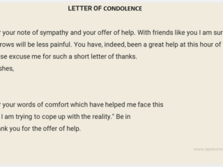 How to write a letter for condolence
