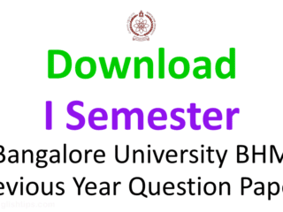 Download Bangalore University All Question Papers First Semester