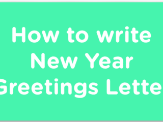 How to write New Year Greetings Letter
