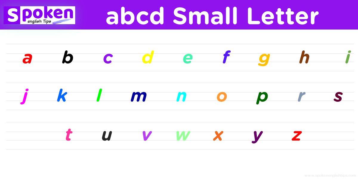 Abcd Small Letters A To Z