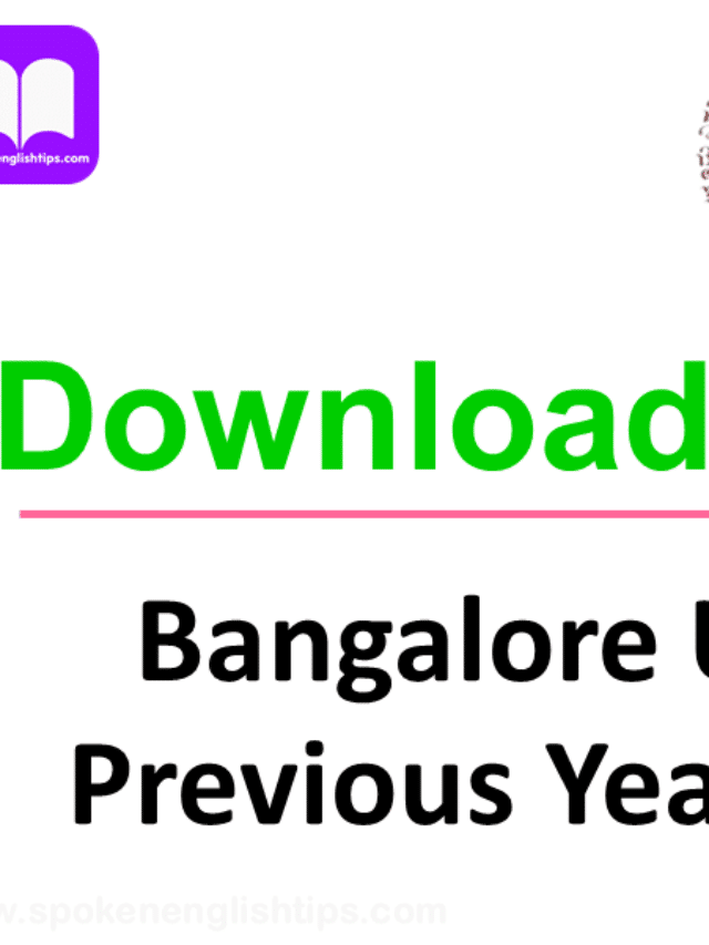 Bangalore University Previous Year Question Papers