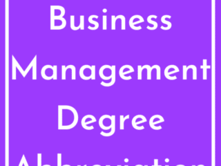 Business Management Degree Abbreviation