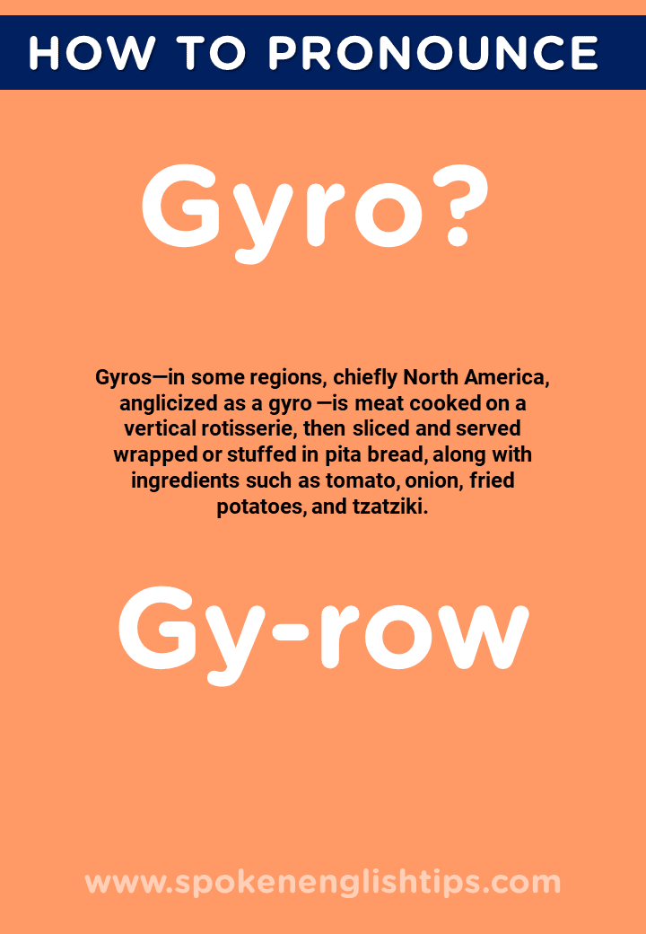 How To Pronounce Gyro 