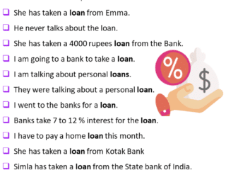 loan in a sentence