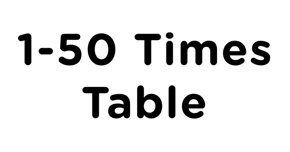 1-50 times table