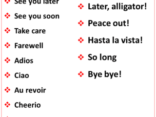 10 ways to say goodbye in english
