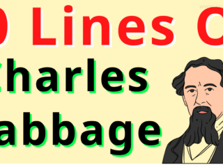 10 lines on charles babbage