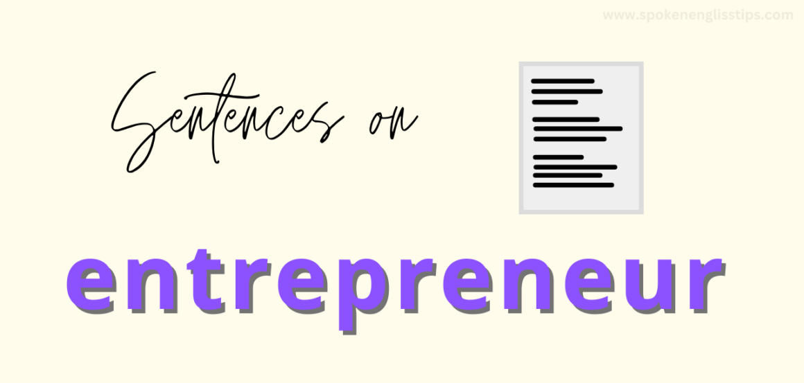 Entrepreneur sentences