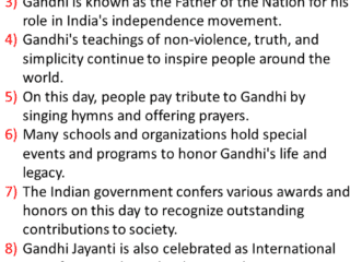 10 Lines On Gandhi Jayanti In English