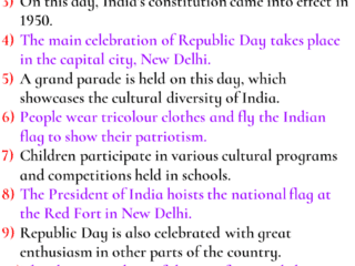 10 Lines On Republic Day For Class 1