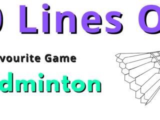 10 Lines On My Favourite Game Badminton