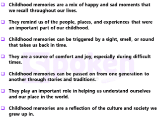 10 Lines On Childhood Memories