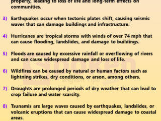 10 Lines on Natural Disaster