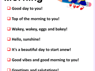 Creative Ways To Say Good Morning
