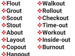 5 letter words with lout at the end