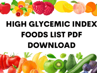 High Glycemic Index Foods List Pdf