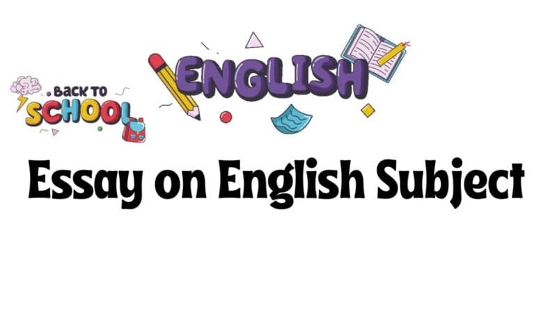 an essay on english subject