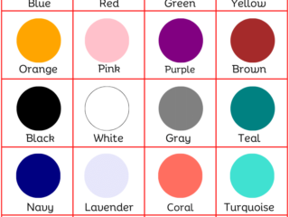 colours name in english