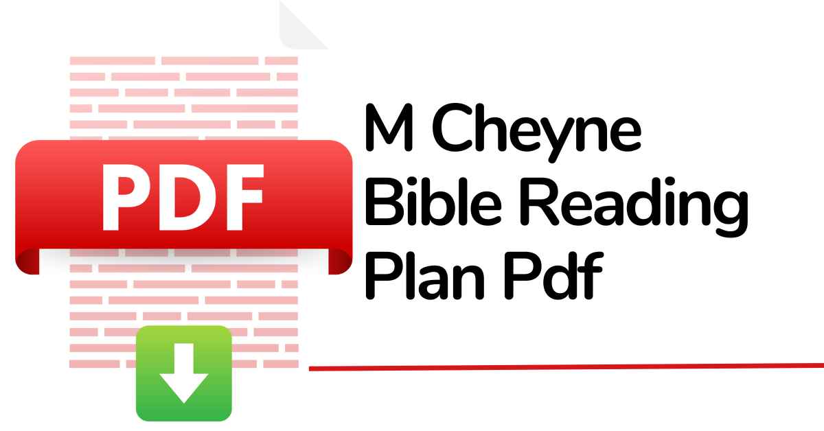 M Cheyne Bible Reading Plan Pdf