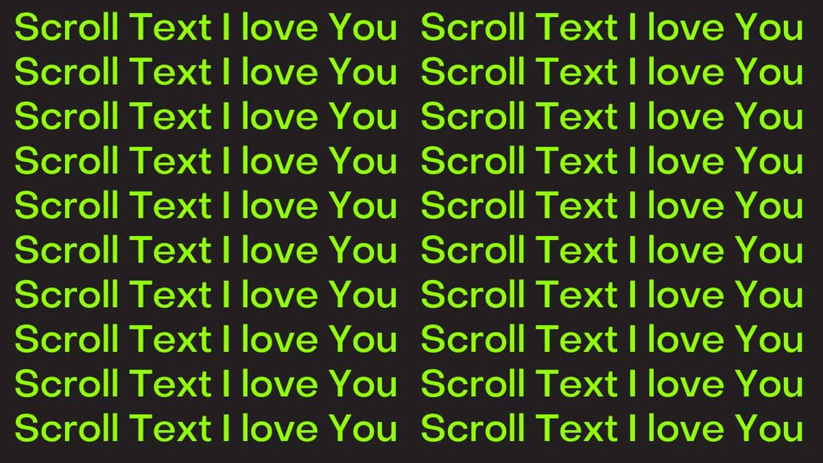 I Love You Scroll Text Copy and Paste